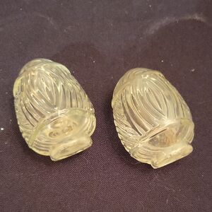 Vintage Glass Bird Cage Feeders Set Of 2